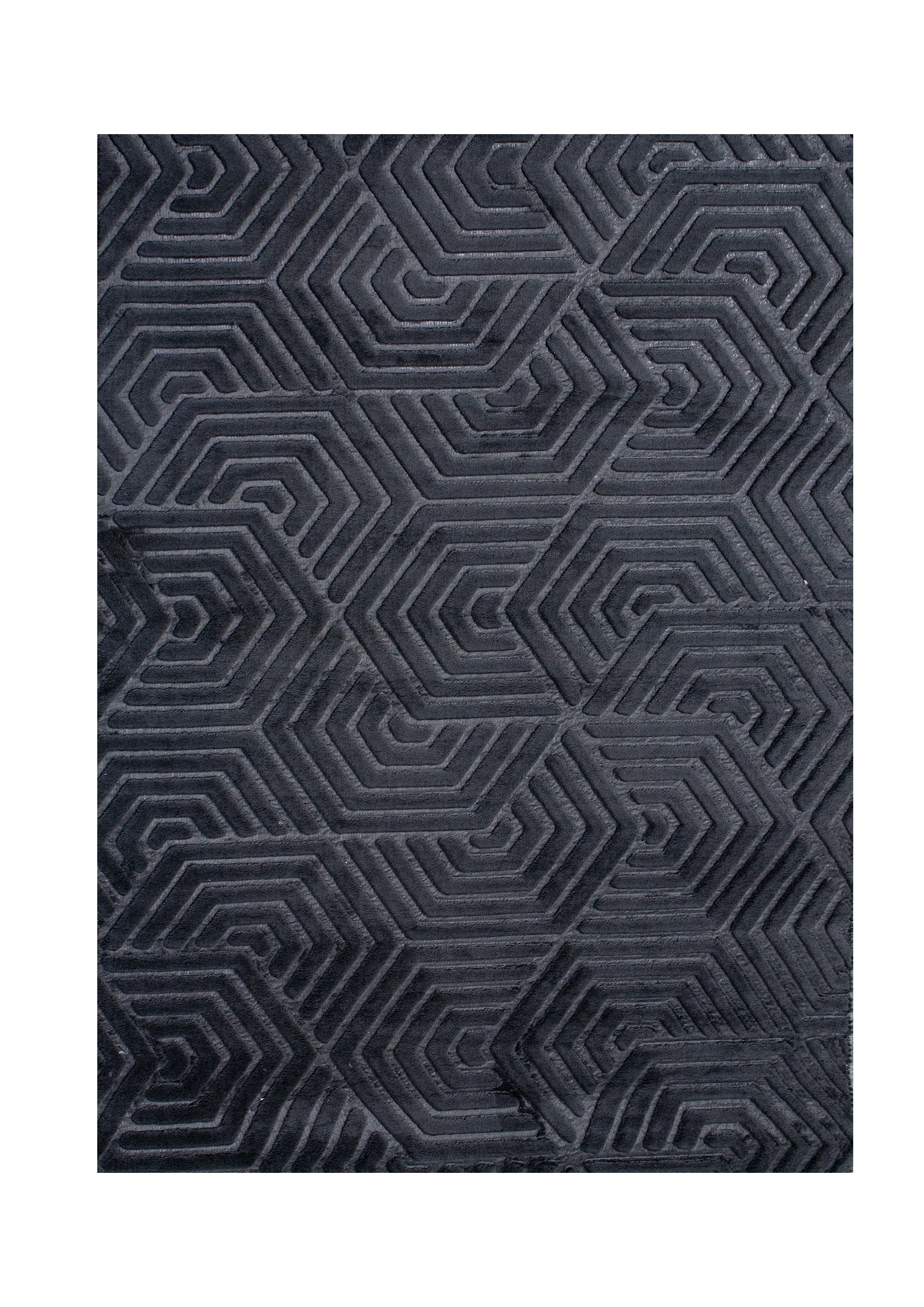 Embos Serisi Antrasit Kaydırmaz Taban Peluş Halı