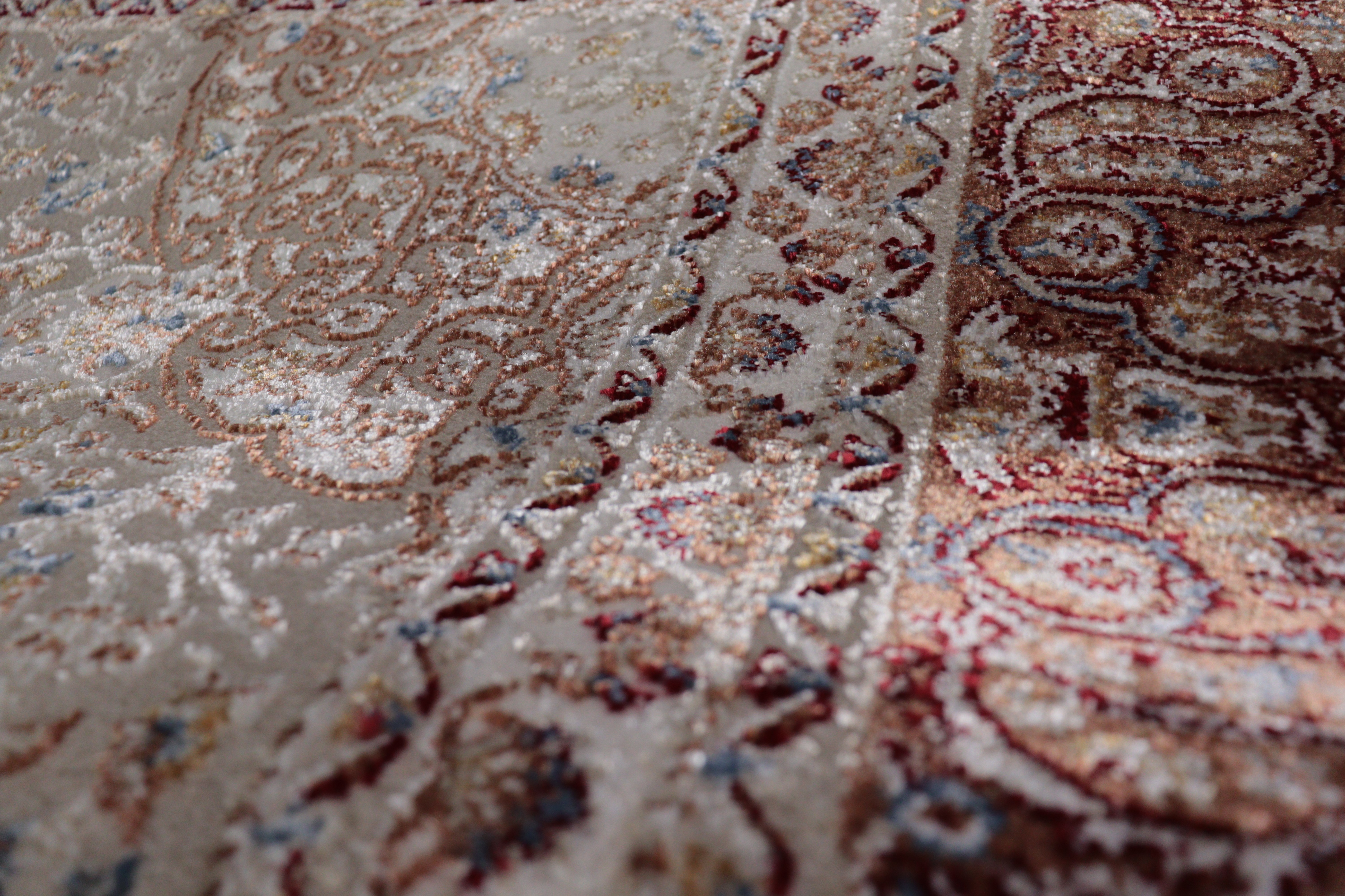 GOBLEN Serisi 710.000 Point Toz Tutmaz Pamuk Tabanlı Terra Renkli Halı I 8628