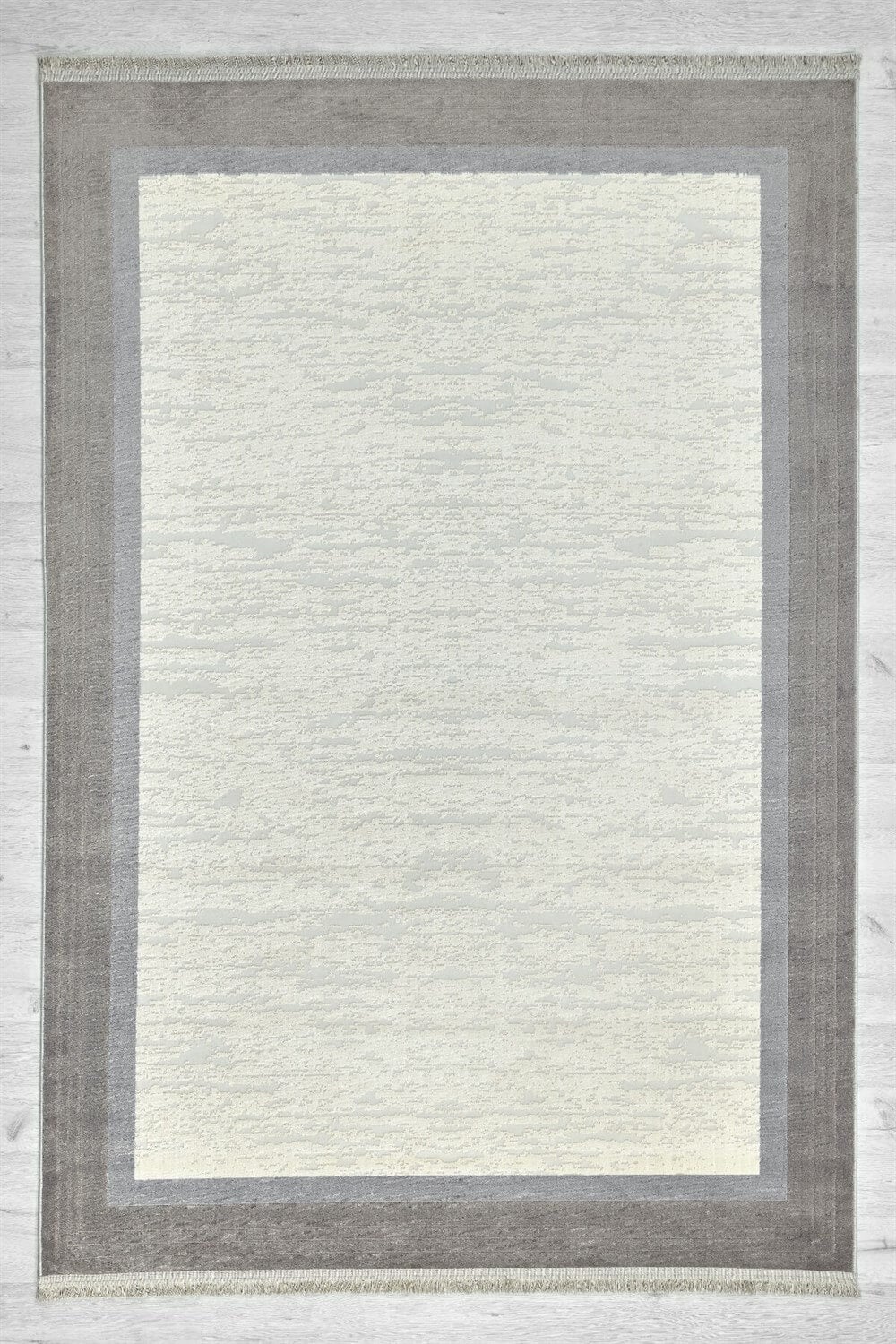 Gri Renk Çerçeveli Tabanı Kaymaz Toz Toplamaz Makine Dokuma Halı