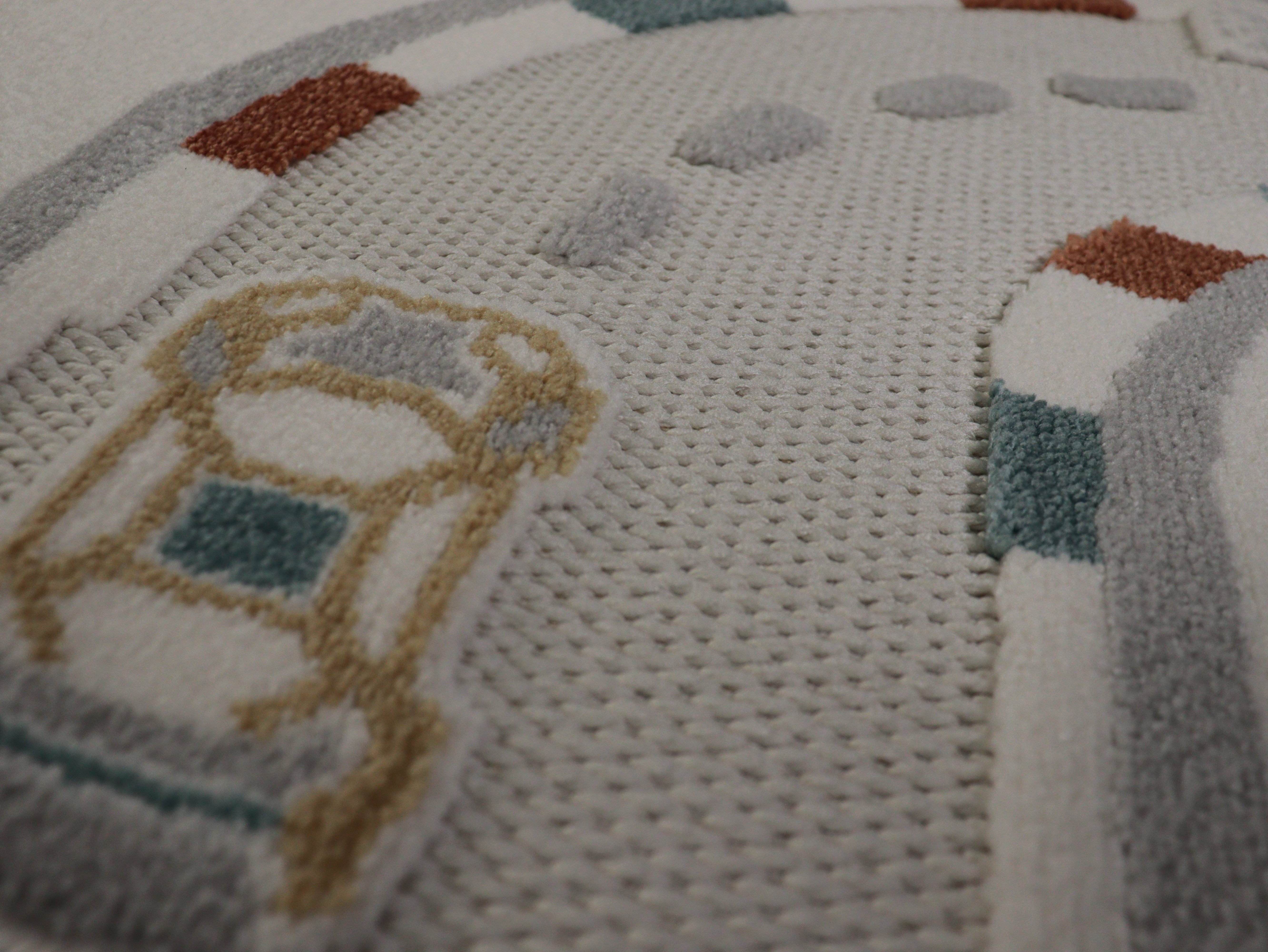 LİNA Serisi Oyun Yolu Desenli Arabalı Kaymaz Çocuk Oyun Halısı | EN134