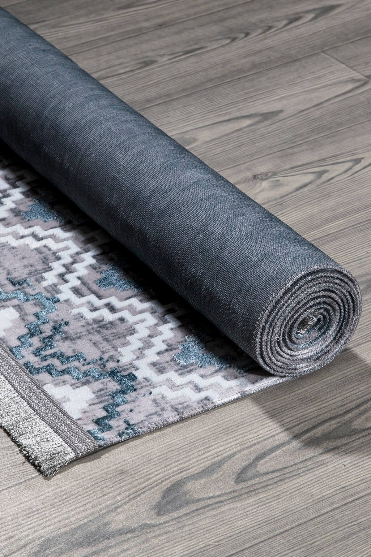 Stella Mavi  Renkli Parlak Yüzeyli  Dekoratif Halı