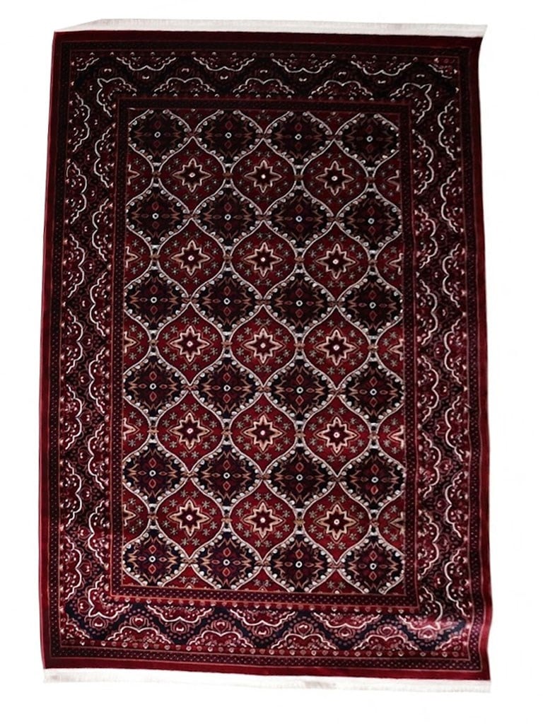 NAKIŞ Serisi Kırmızı Zeminli Klasik Motifli Şık Salon Halısı | AF308 RED