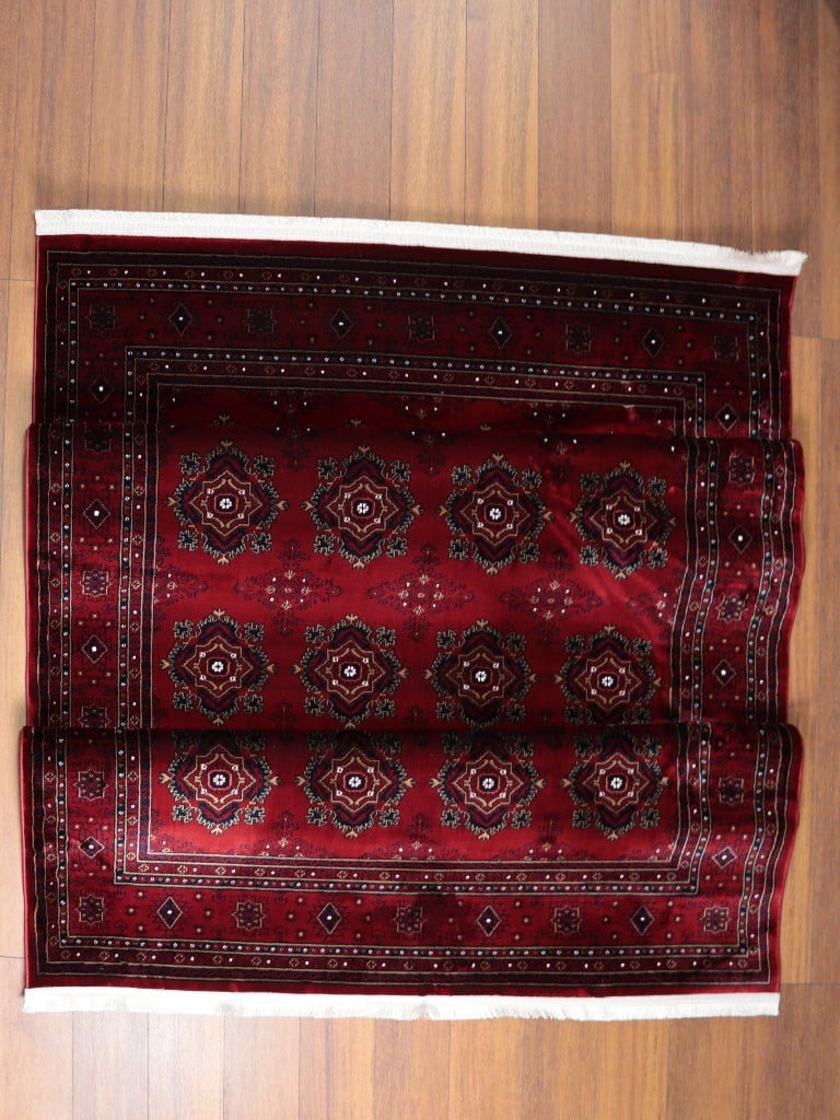 NAKIŞ Serisi Kırmızı Zeminli Motifli Şık Salon Halısı | AF304 RED