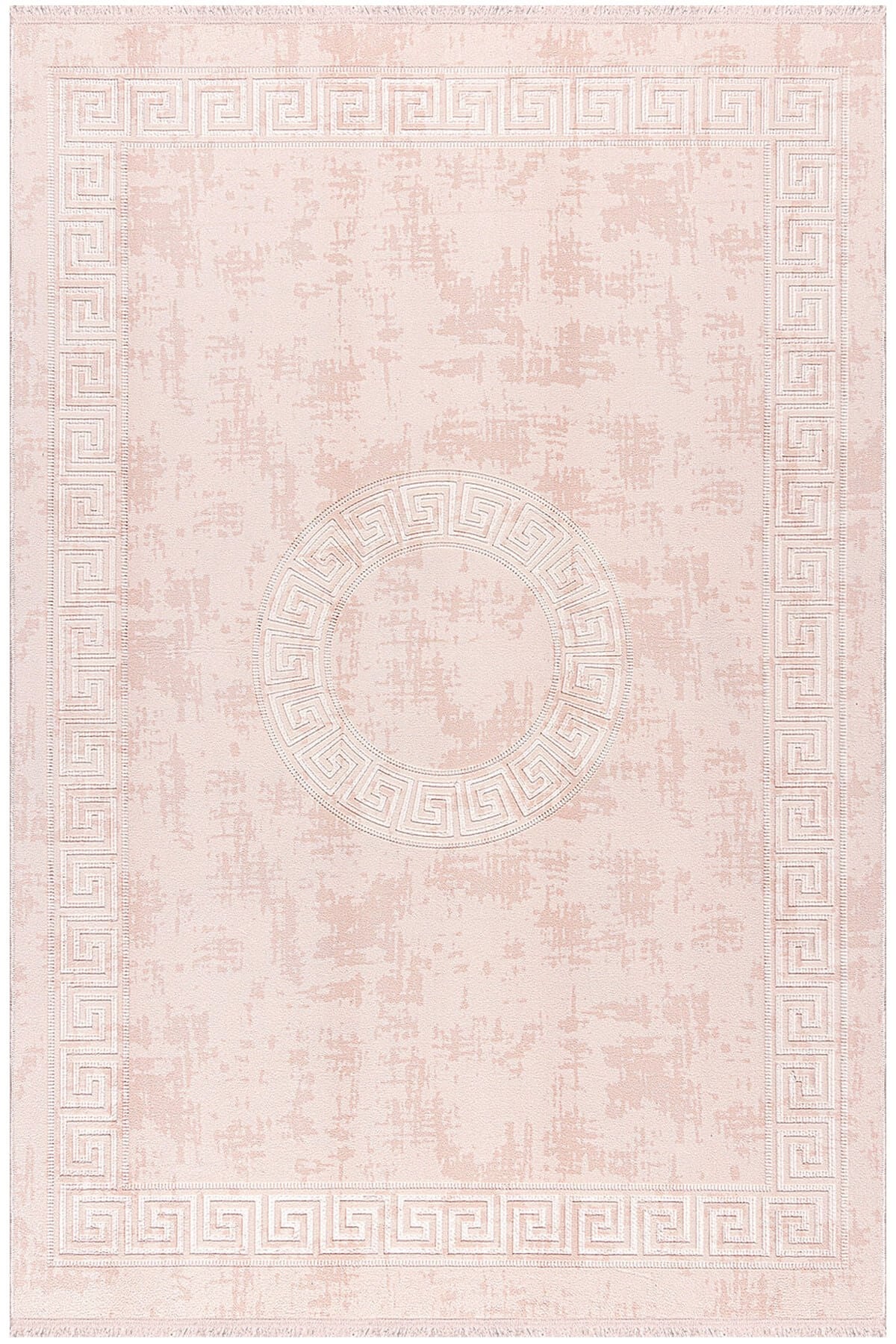 Rose Renkli Roma Desenli Kabartmalı Dokuma Taban Halı