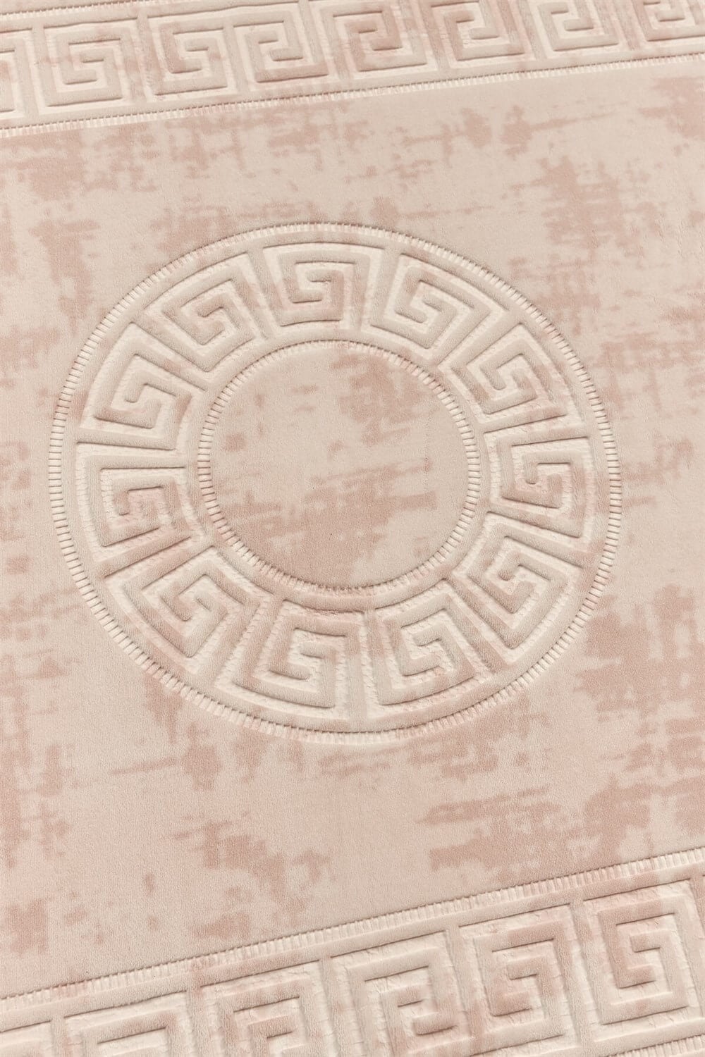 Rose Renkli Roma Desenli Kabartmalı Dokuma Taban Halı