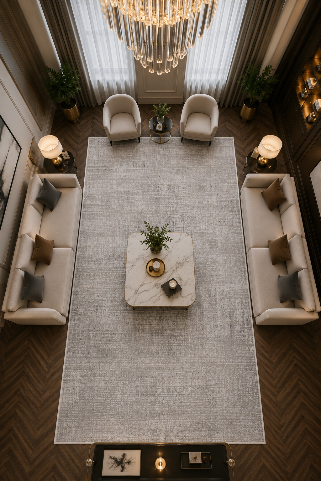 Siena Çizgili Şık Modern Halı SF384 GREY & VİZON