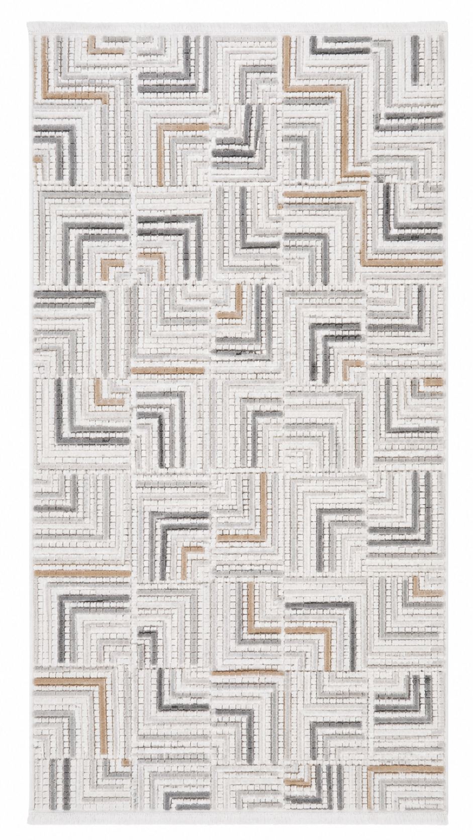 Siena Çizgili Modern Halı SF406 Gri & Vizon | Sultan Halı