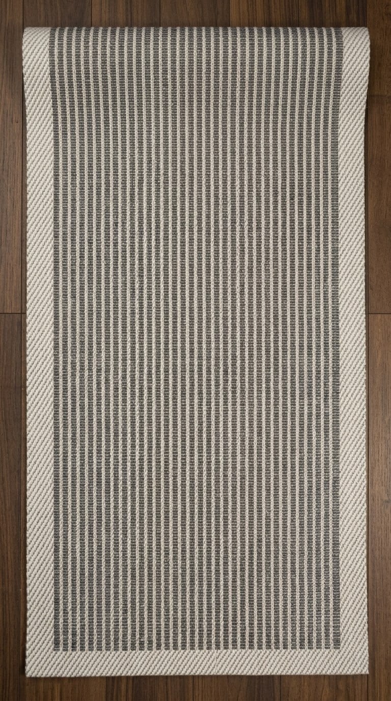 Sisal Serisi Gri Kaymaz Tabanlı Yıkanabilir Hasır Dokuma Halı 4603 | Sultan Halı