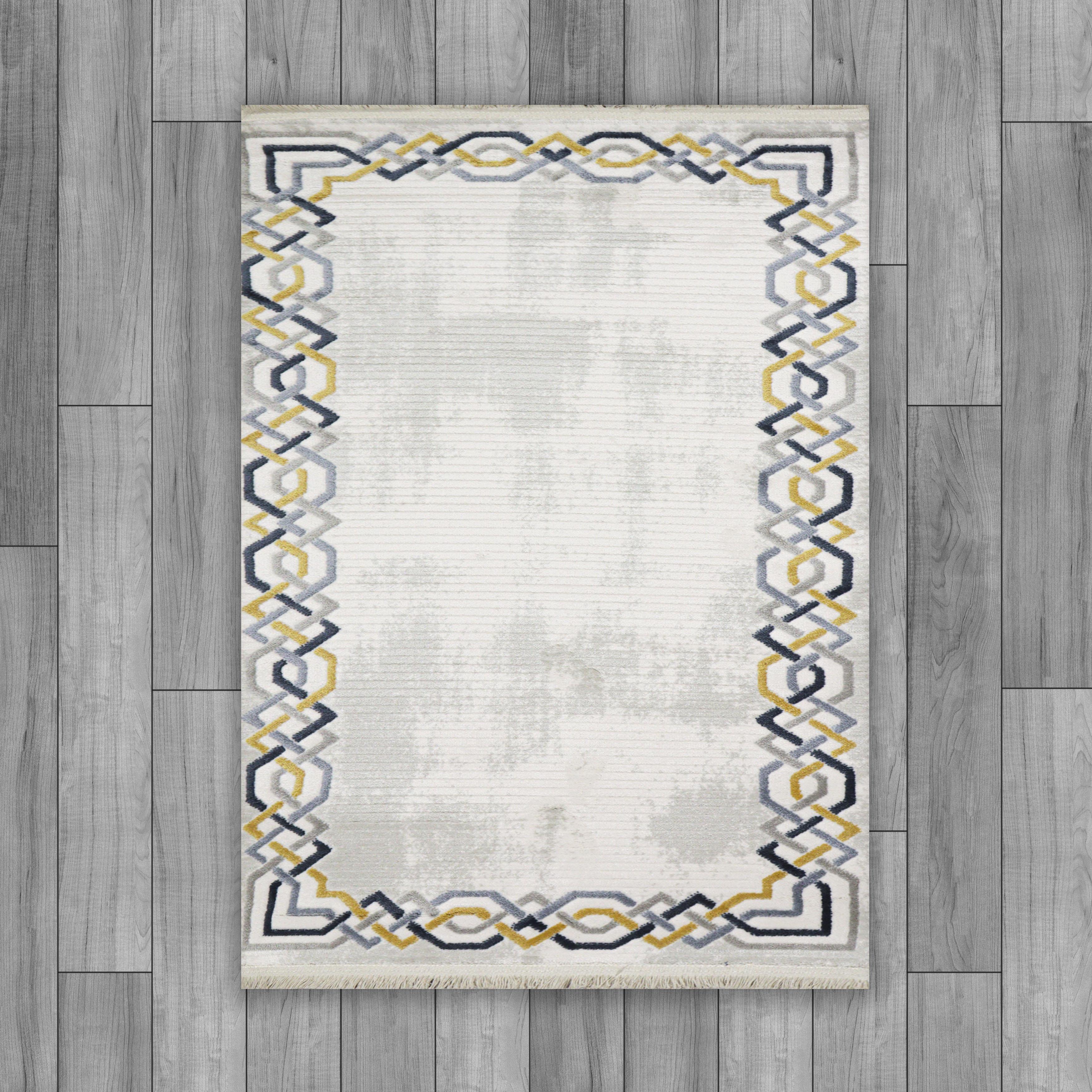 Sultan Asel Zincir Desen Modern Akrilik Makine Dokuma Salon Halısı - 11575