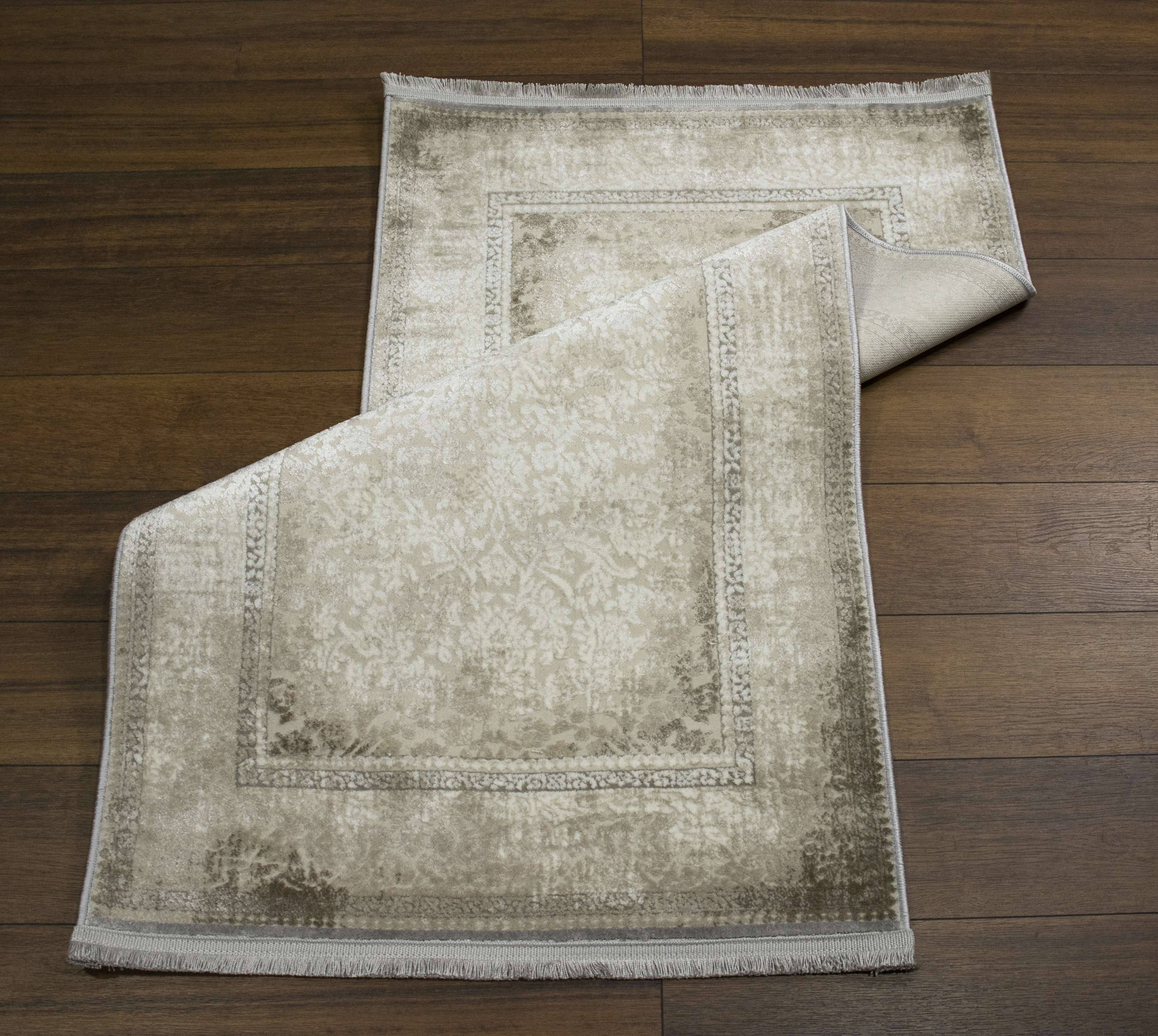 Sultan Majesty Çerçeveli Bej Modern  Makine Dokuma Salon Halısı - 3081