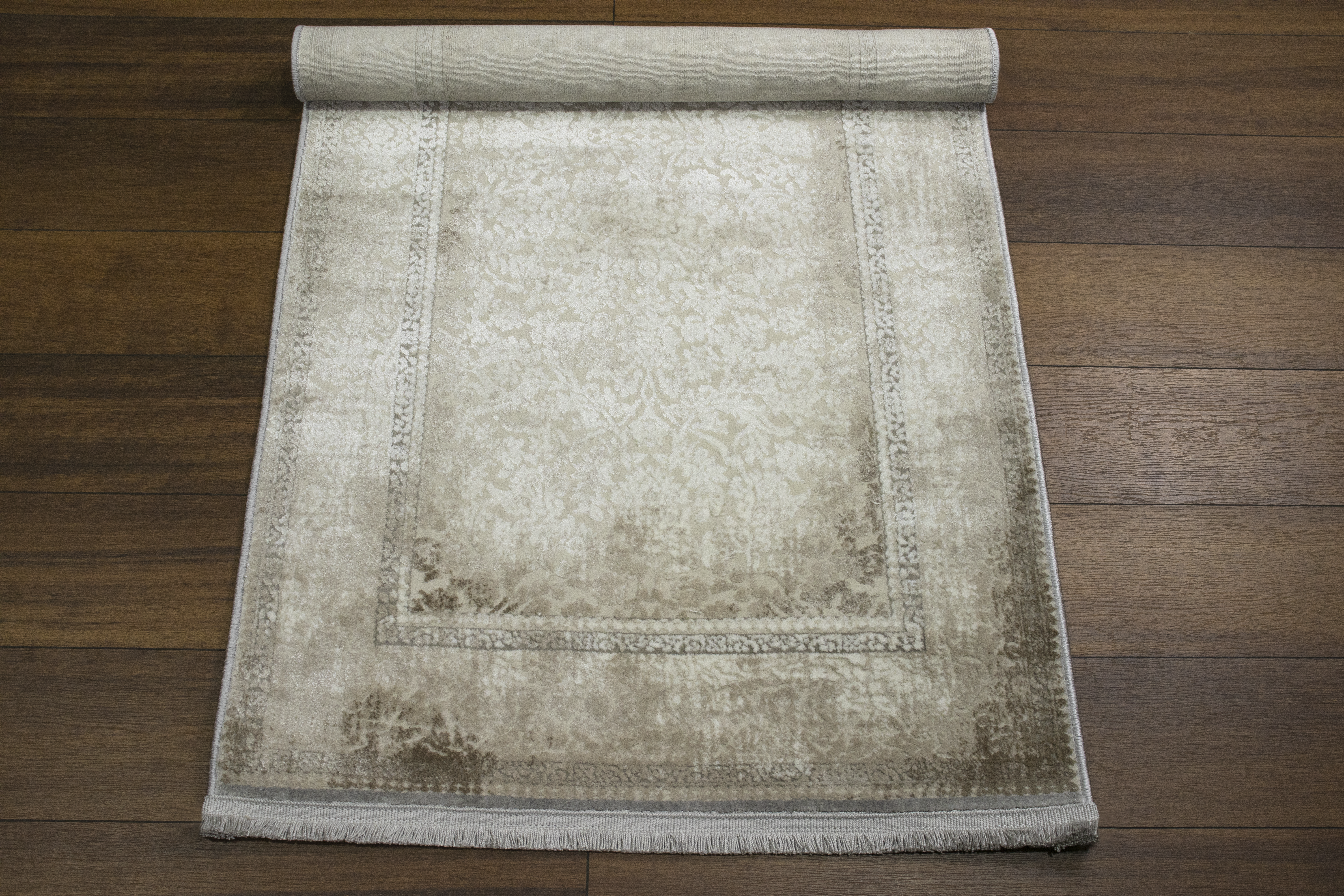 Sultan Majesty Çerçeveli Bej Modern  Makine Dokuma Salon Halısı - 3081