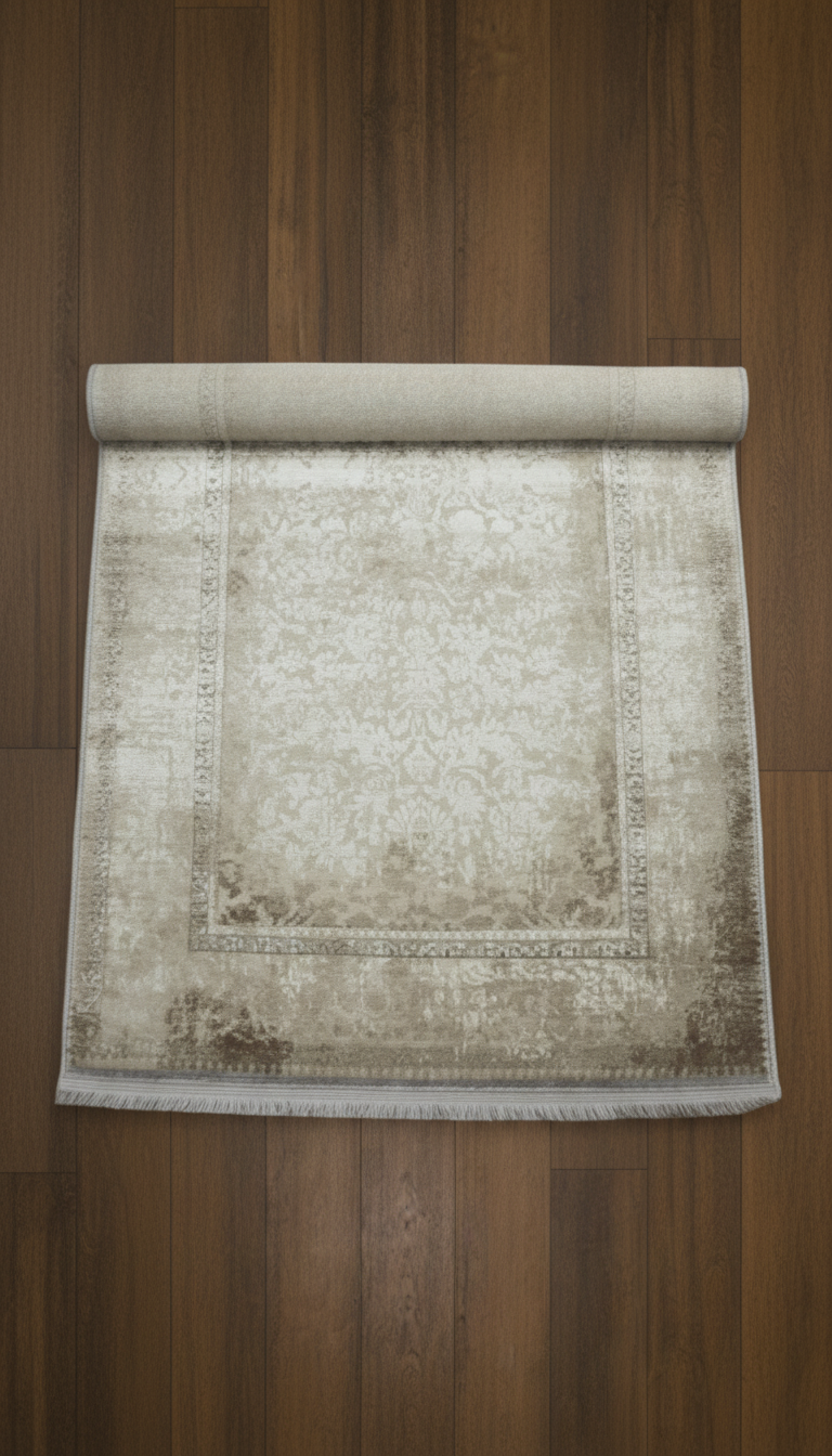 Sultan Majesty Çerçeveli Bej Modern  Makine Dokuma Salon Halısı - 3081
