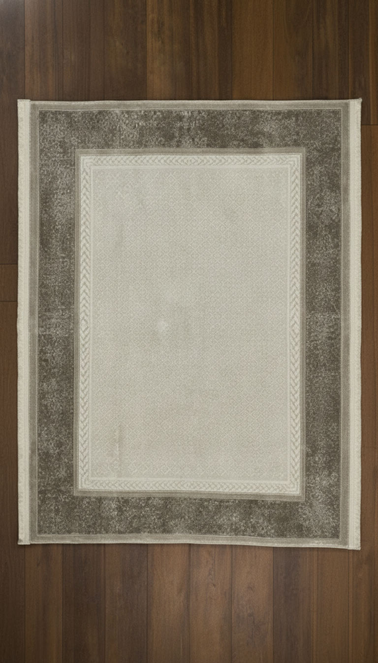 Sultan Majesty Çerçeveli Gri Modern  Makine Dokuma Salon Halısı - 3083