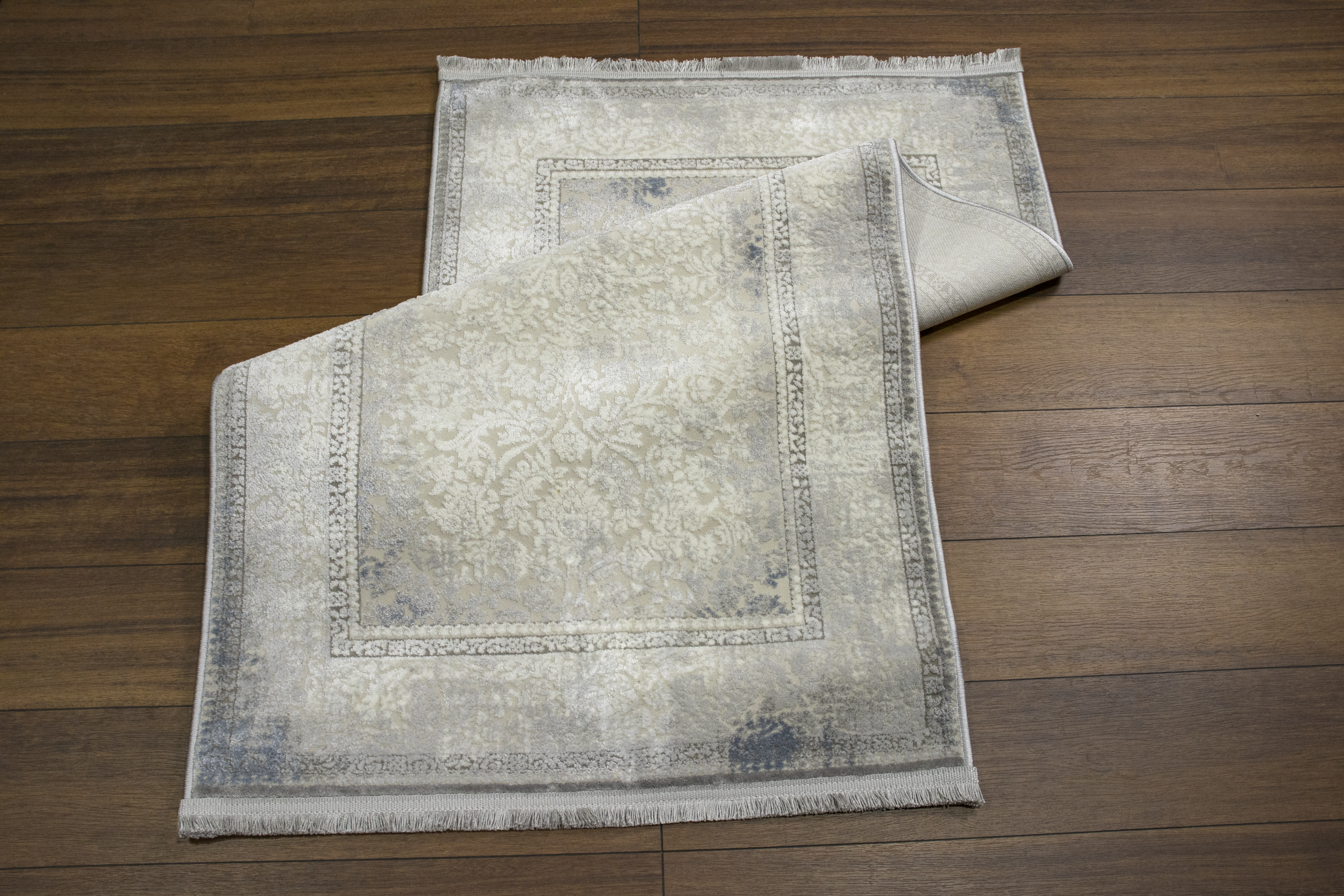 Sultan Majesty Çerçeveli Mavi Modern  Makine Dokuma Salon Halısı - 3081