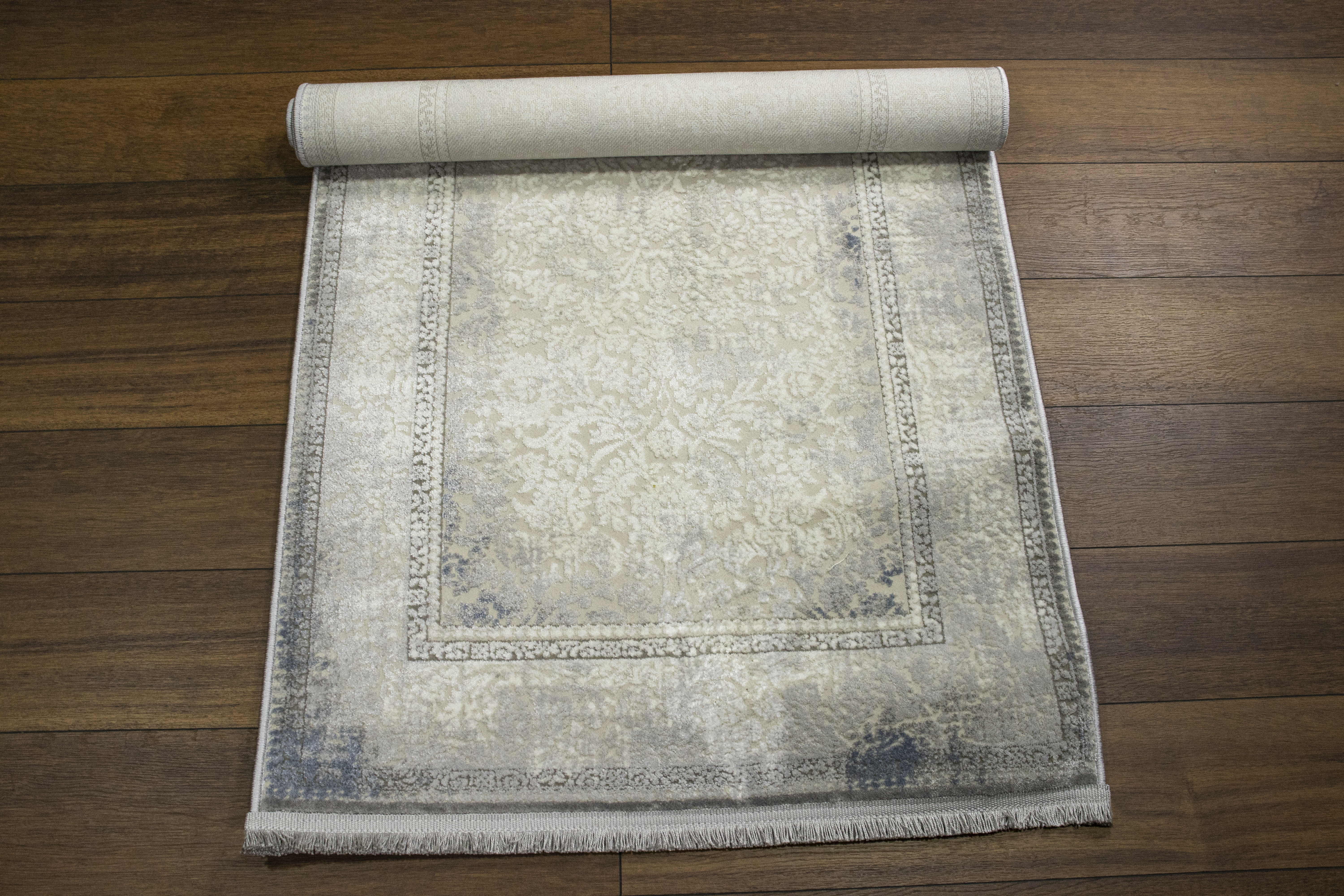 Sultan Majesty Çerçeveli Mavi Modern  Makine Dokuma Salon Halısı - 3081