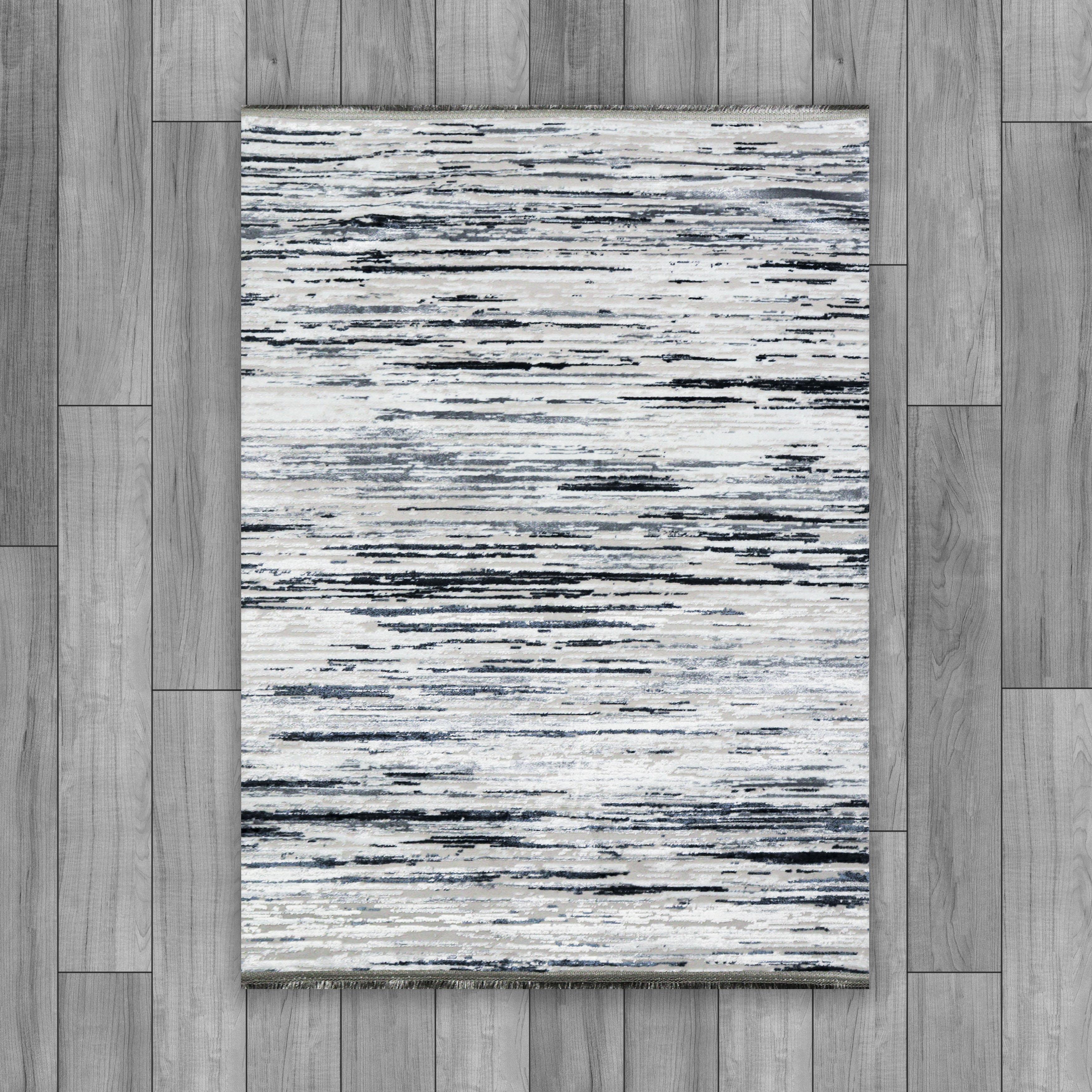 Sultan Mısra Serisi AQUA Modern Desenli Yanar Dönerli Altı Kaymaz Makine Dokuma Halı 