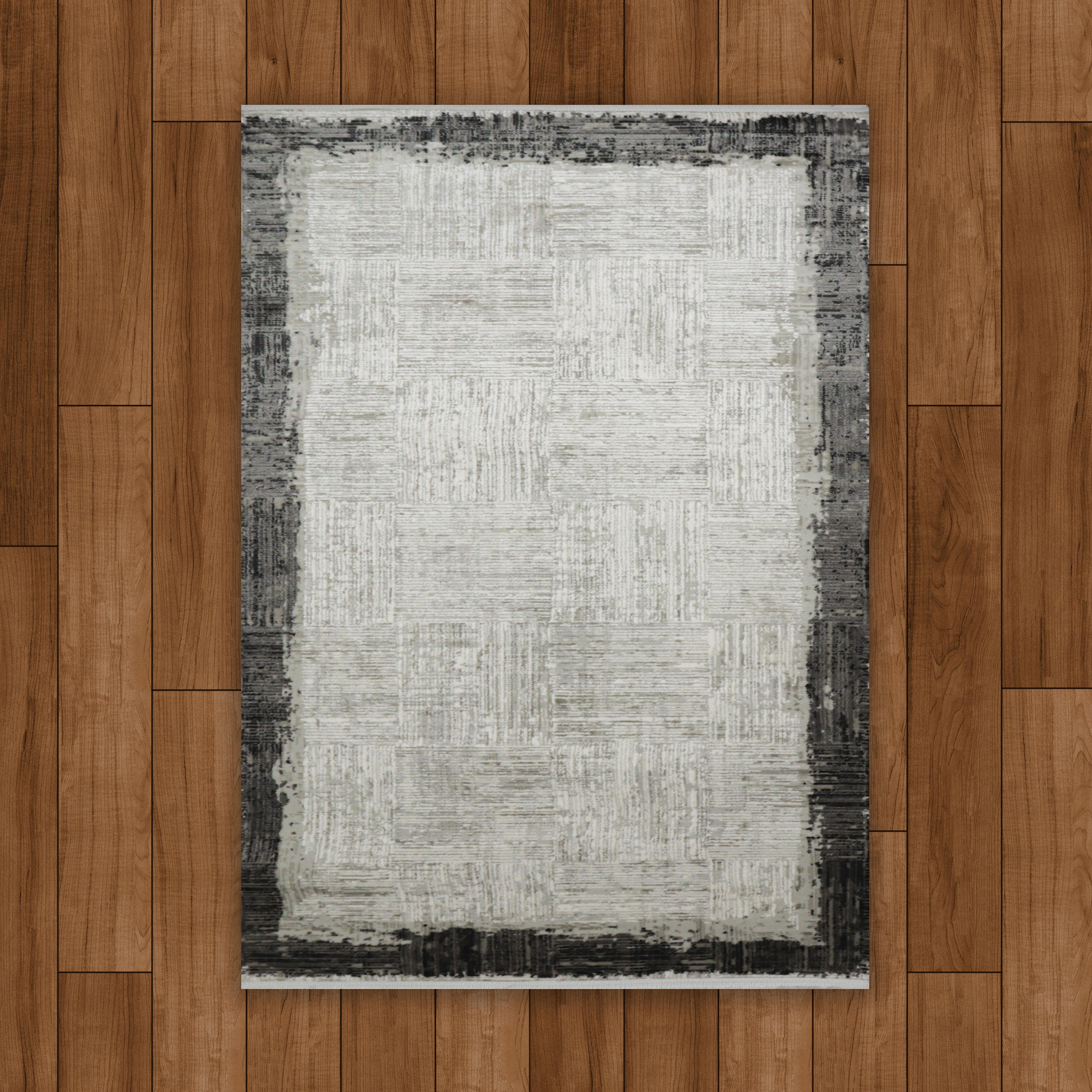 Sultan Serra Bordürlü Antrasit Modern Akrilik Makine Dokuma Salon Halısı - 11354