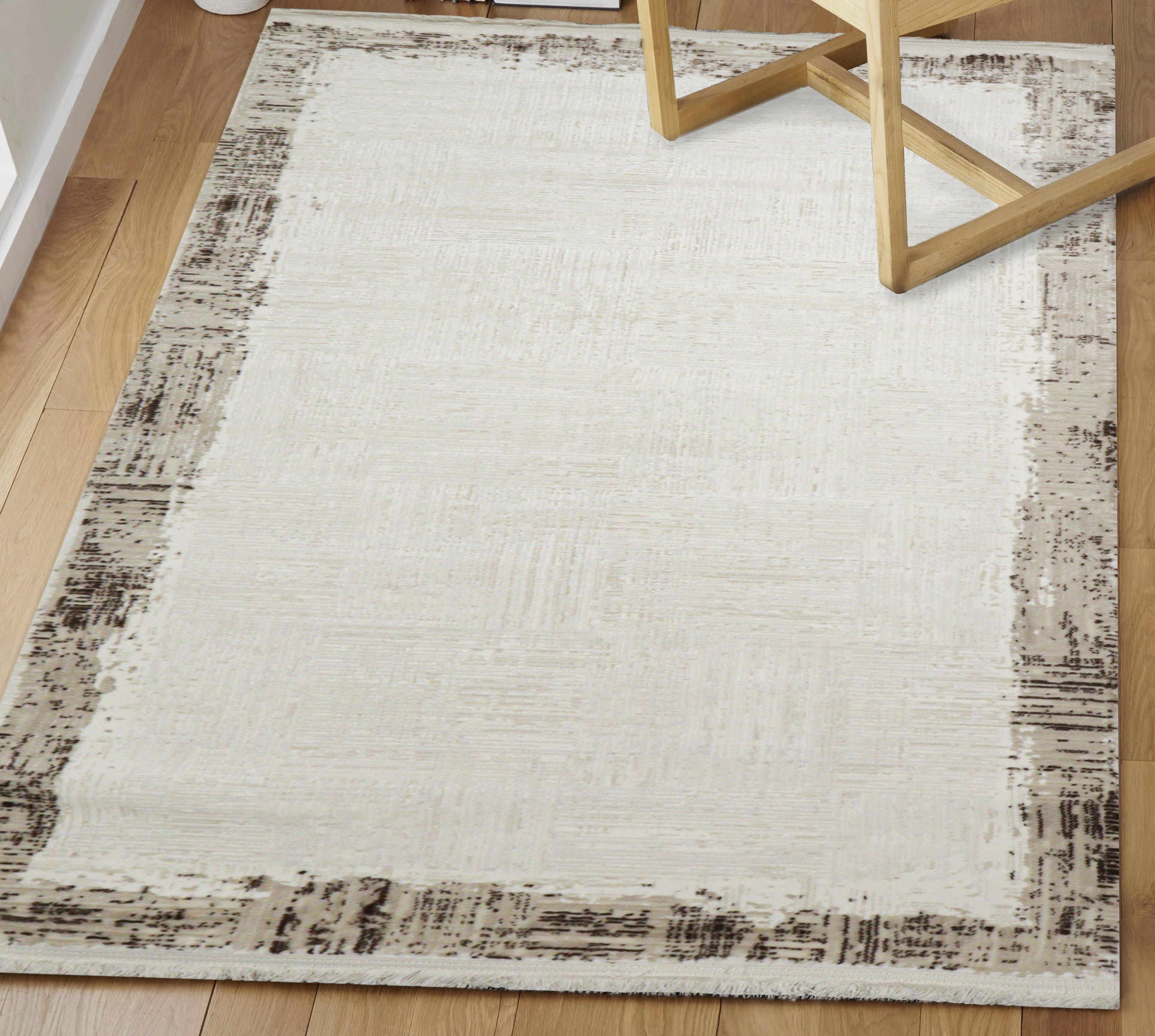 Sultan Serra Bordürlü Kahve Modern Akrilik Makine Dokuma Salon Halısı - 11307