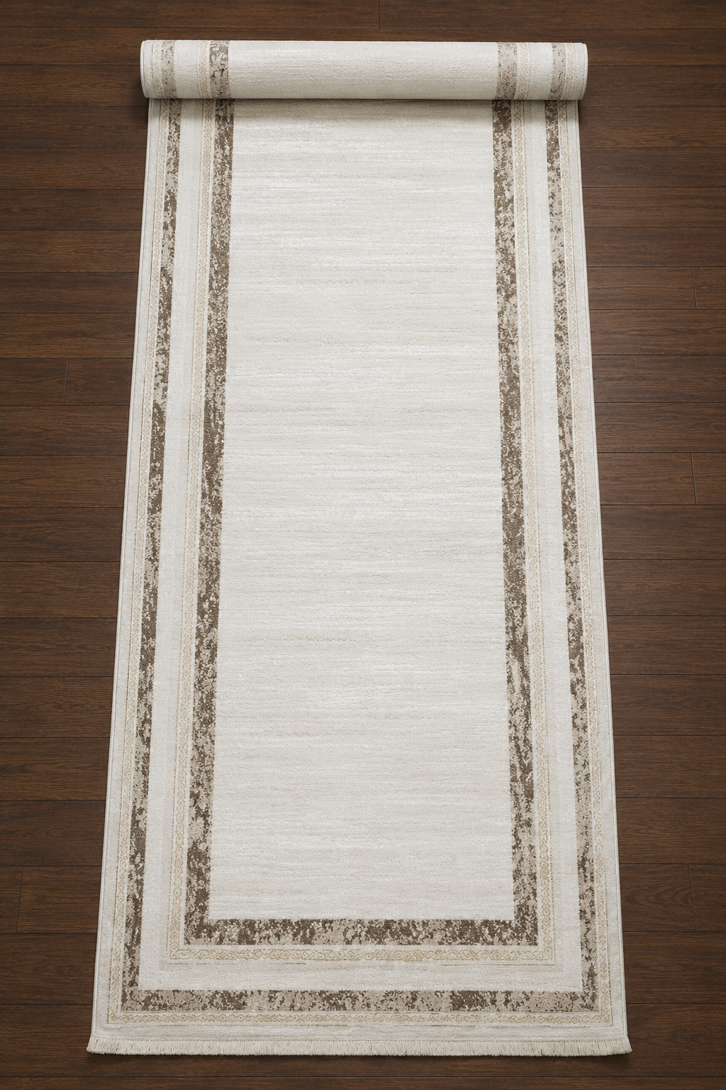 Sultan Serra bordürlü Krem Modern Akrilik Makine Dokuma Salon Halısı - 11310