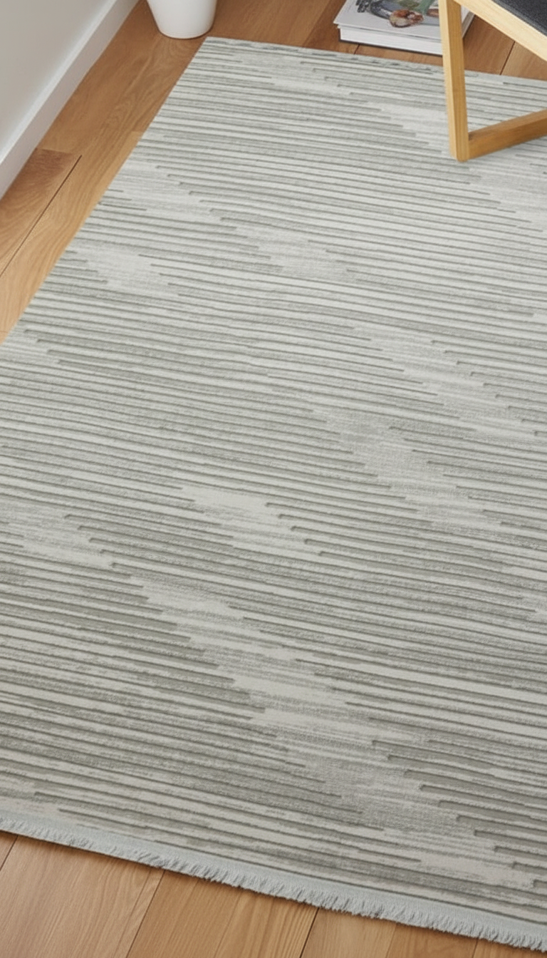 Sultan Serra Gri Klasik Modern Akrilik Makine Dokuma Salon Halısı - 11355