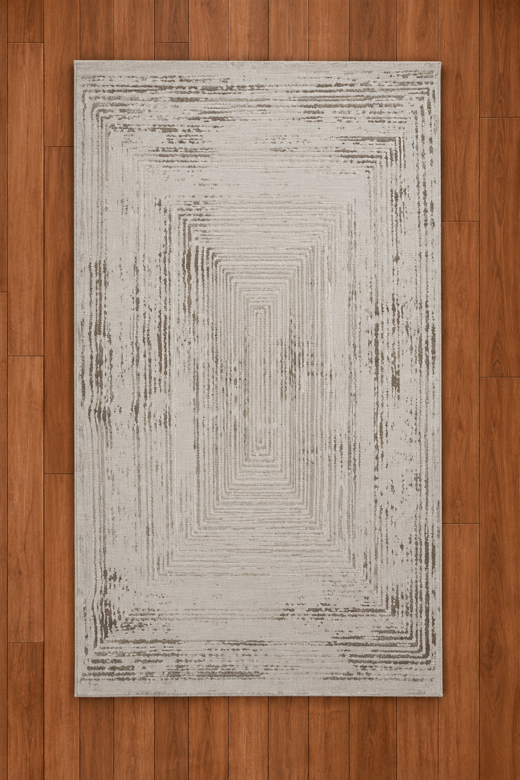 Sultan Serra Labirent Desen Krem Modern Akrilik Makine Dokuma Salon Halısı - 11308