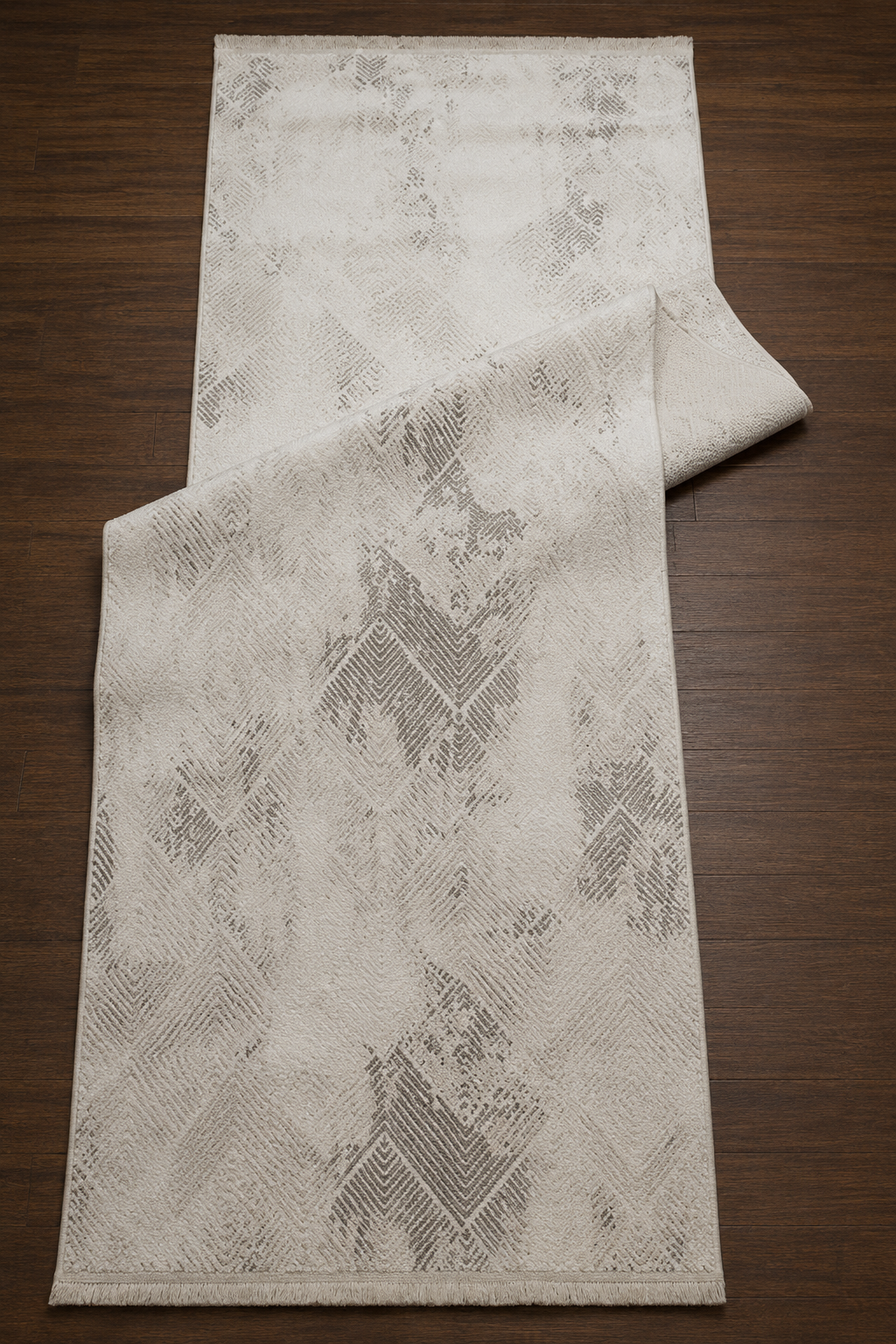 Sultan Serra Piramit Desen Krem Modern Akrilik Makine Dokuma Salon Halısı - 11309