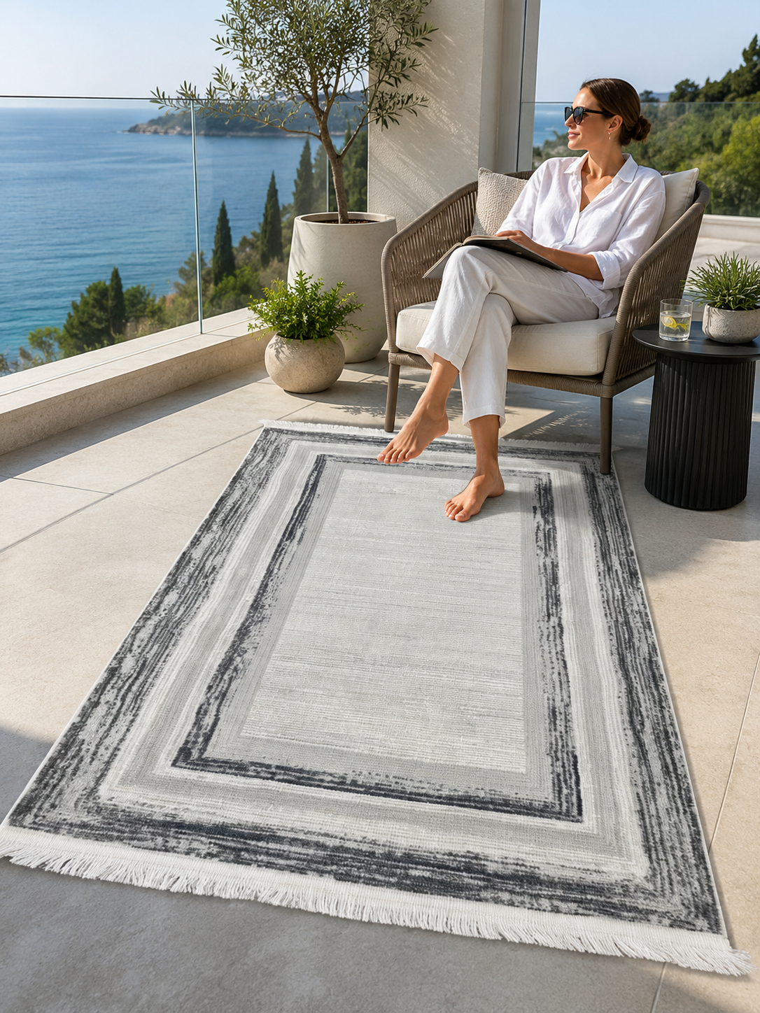 Sultan Venice Grey Antrasit Çerçeveli SF203