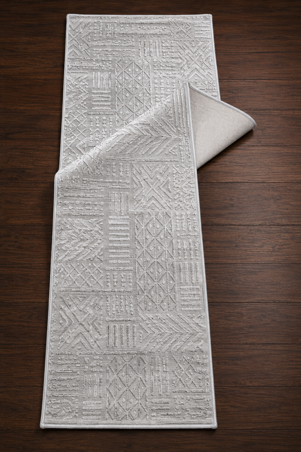 Sultan Zen Etnik Desen Gri Modern Akrilik Makine Dokuma Salon Halısı - 6709