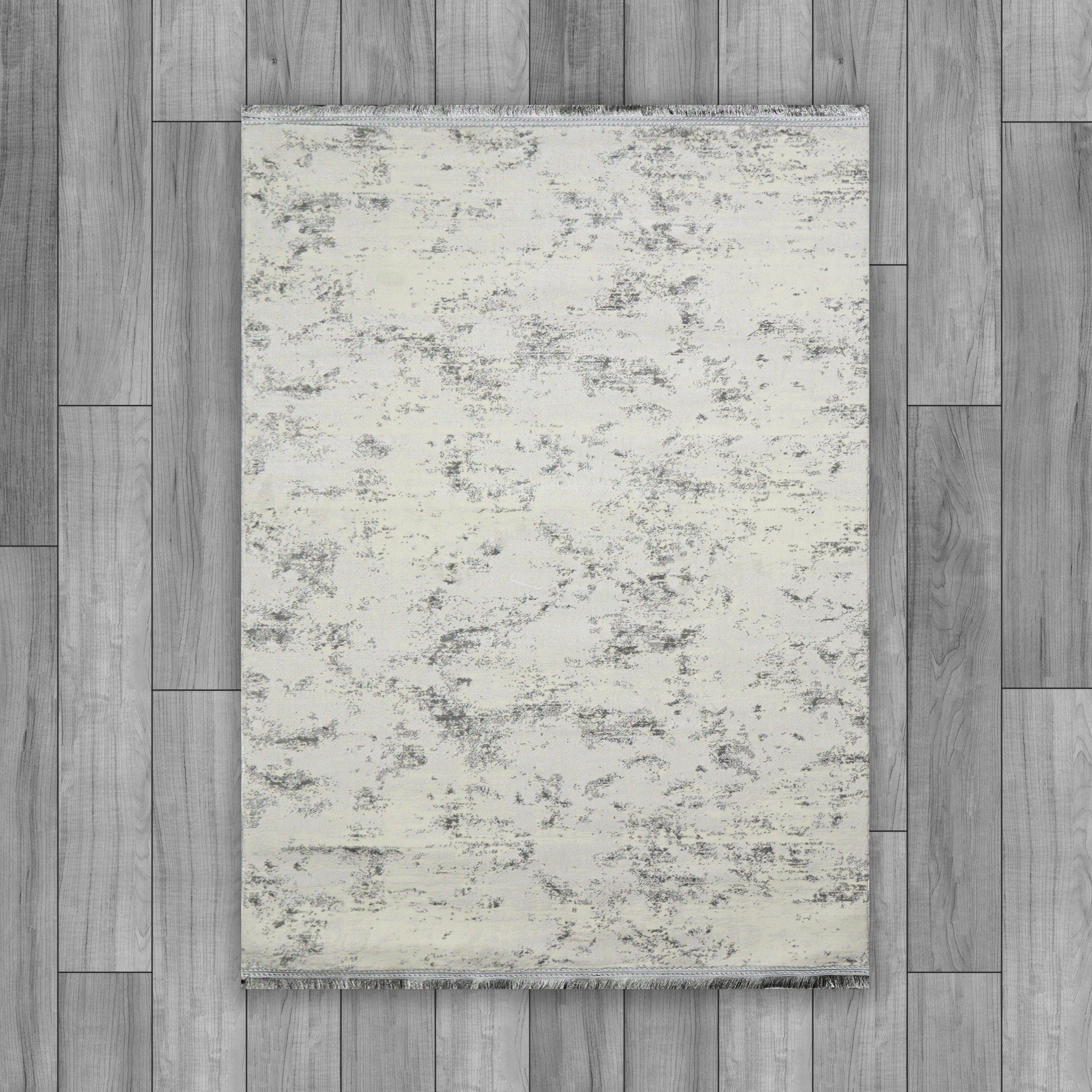 Sultan Zen Mermer Desen Krem Modern Akrilik Makine Dokuma Salon Halısı - 6416