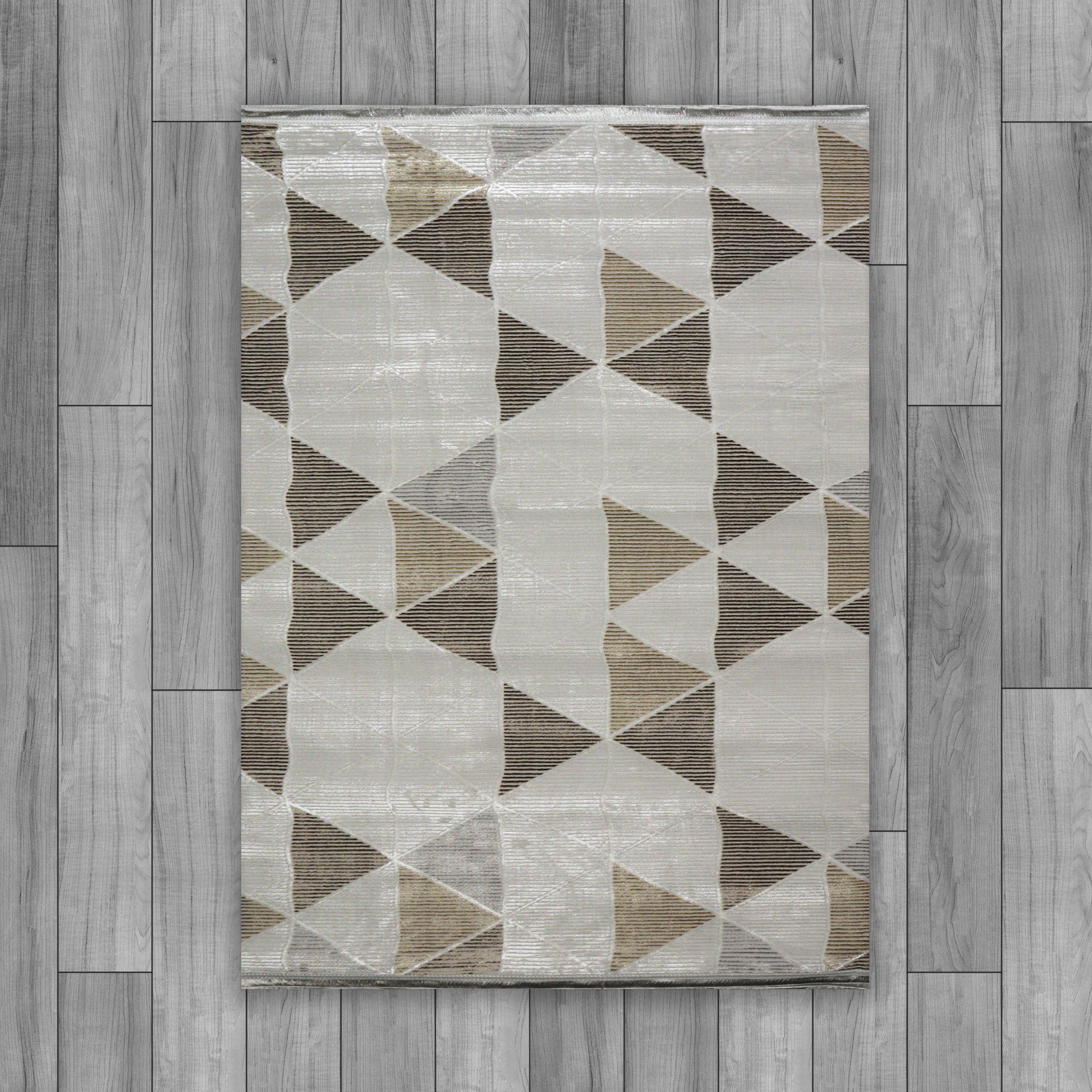 Sultan Zen Modern Desen Krem Modern Akrilik Makine Dokuma Salon Halısı - 6609