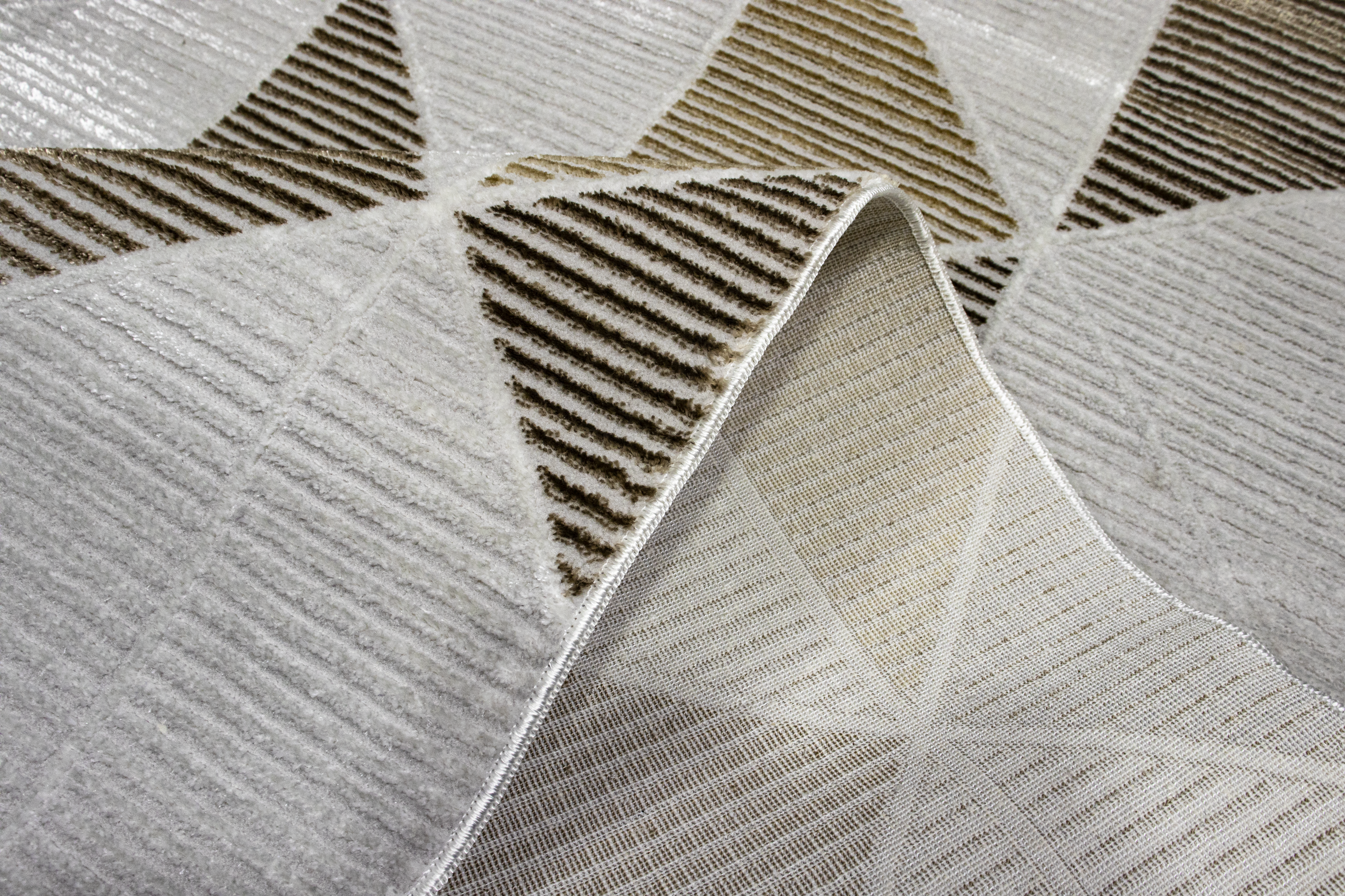 Sultan Zen Modern Desen Krem Modern Akrilik Makine Dokuma Salon Halısı - 6609