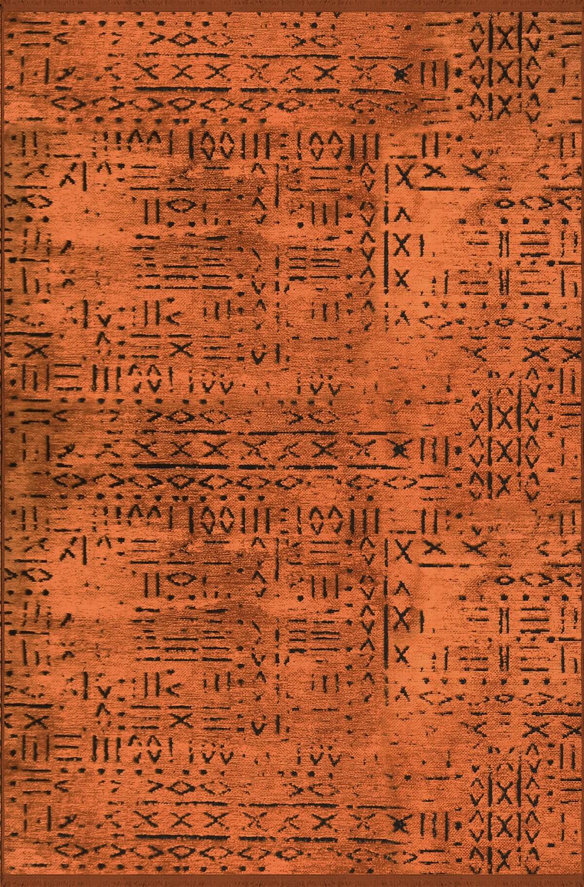 Vadi Şönil Maun Rengi Modern Makine Dokuma Halı-8010
