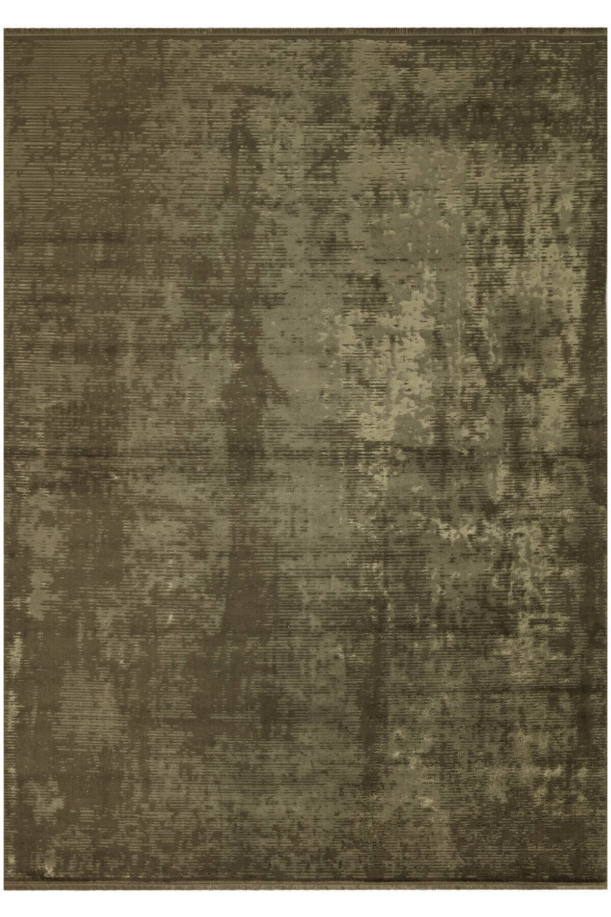 Yeşil Rengi Vintage Bambu Altı Kaymaz Makine Dokuma Halı