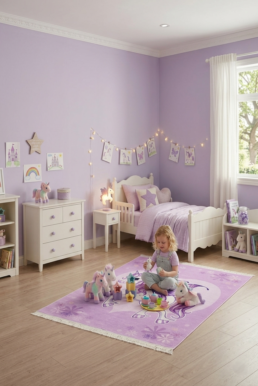 Zerda Unicorn & Masal Dünyası Çocuk Odası Halı