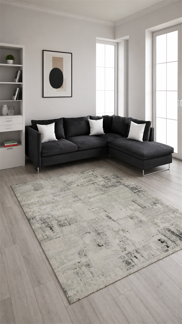 AGAH KF413 GRİ DİKDÖRTGEN DESEN