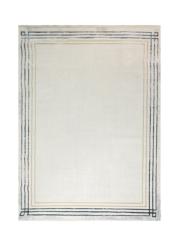 AGAH KF433 GRİ-MAVİ ÇİZGİ BORDÜRLÜ