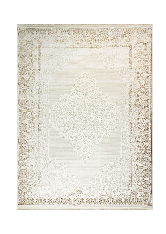 AGAH KF505 KREM-VİZON (DESENLİ KENAR)