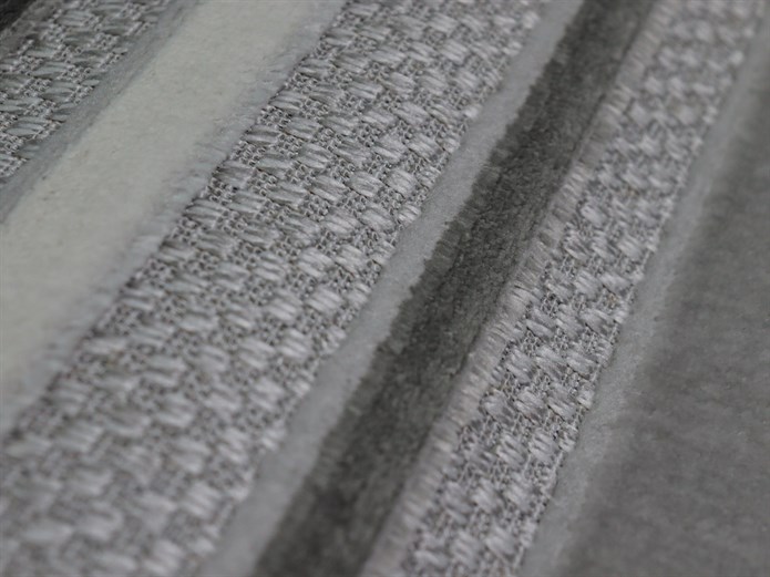 ARMA Serisi Açık Gri Krem Çizgili Modern Halı | MC 335