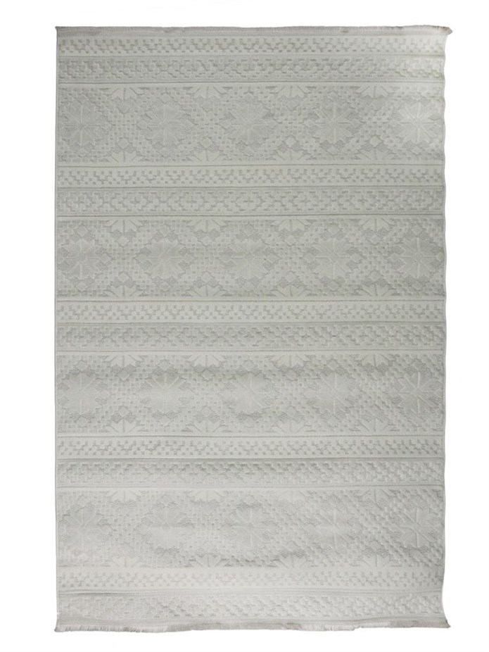 ARMA Serisi Krem Kabartma Desenli Modern Halı | MC 351