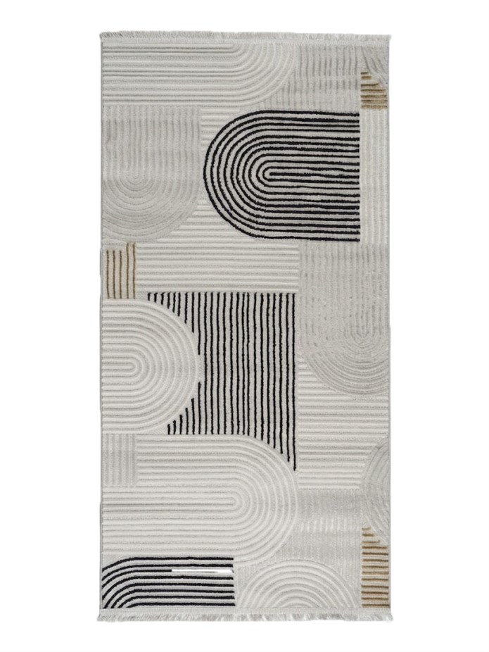 ARMA Serisi Multi Gri Geometrik Desenli Modern Halı | MC 402