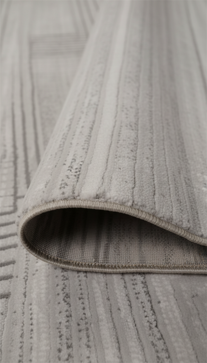 BAHAR Serisi Gri Yumuşak Geçişli Modern Desenli Halı | BT371