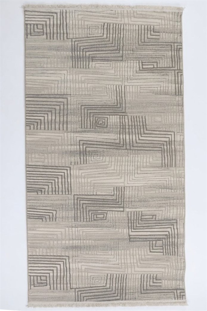 BAHAR Serisi Gri Yumuşak Geçişli Modern Desenli Halı | BT371