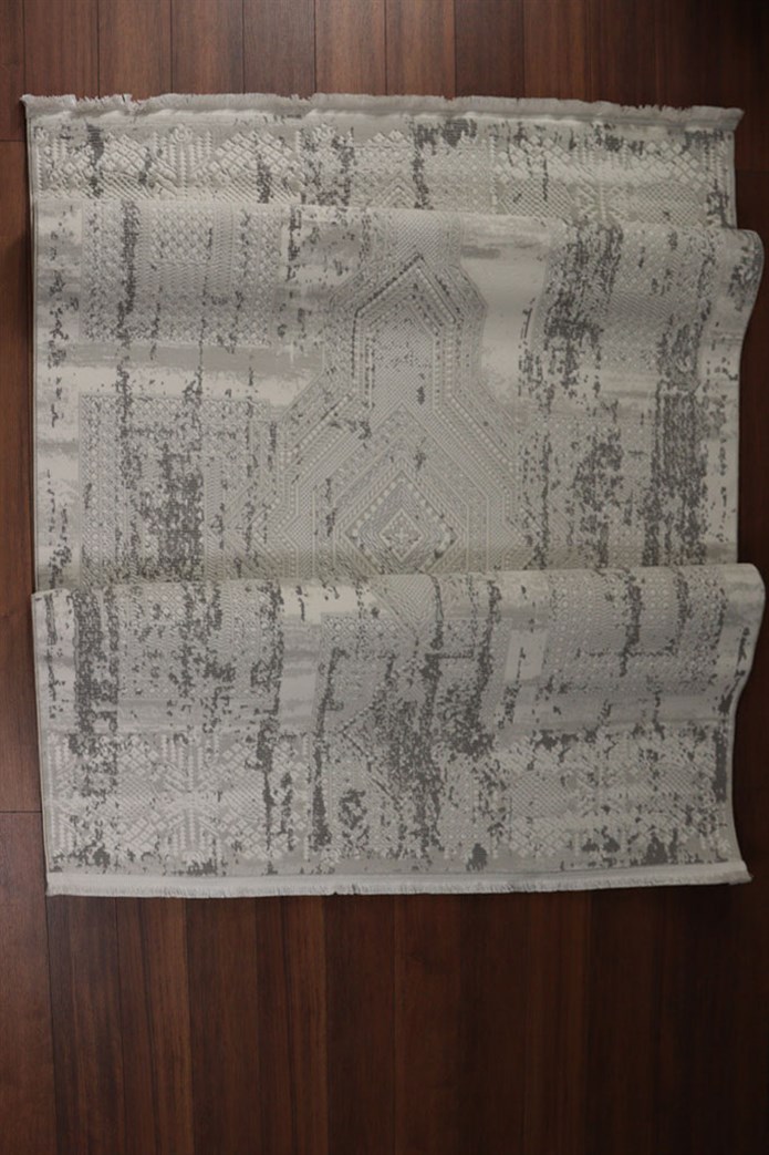 BAHAR Serisi Gri Yumuşak Geçişli Modern Desenli Halı | BT373