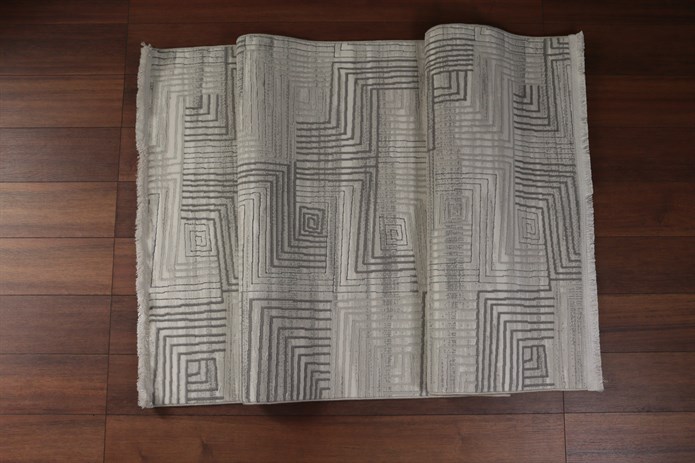 BAHAR Serisi Gri Yumuşak Geçişli Modern Desenli Halı | BT371