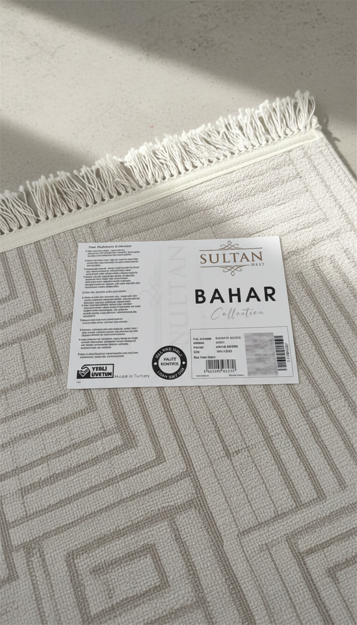 BAHAR Serisi Krem Kahve Yumuşak Geçişli Modern Desenli Halı | BT371