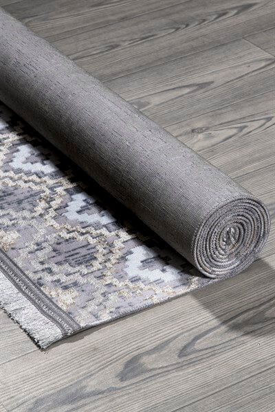 Stella Bej  Renkli Parlak Yüzeyli  Dekoratif Halı