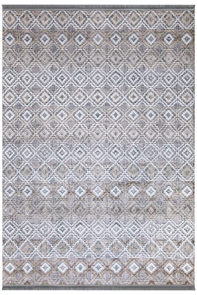 Stella Bej  Renkli Parlak Yüzeyli  Dekoratif Halı