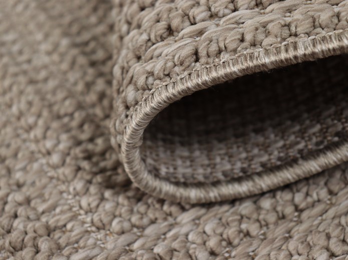 BERFE Serisi Kahverengi Geometrik Desenli Saçaklı Kaymaz Taban Modern Halı | 1007