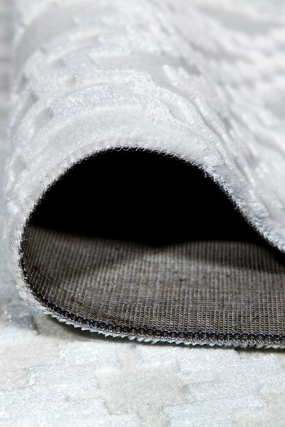 Stella Beyaz Renkli Parlak Yüzeyli  Dekoratif Halı