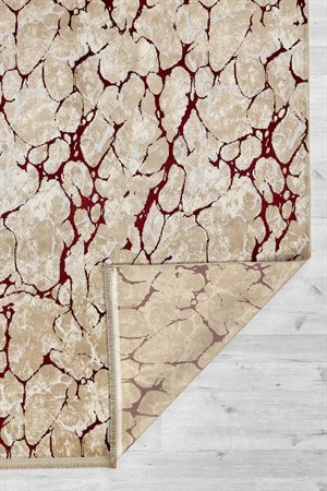 Bordo Bambu Yumuşak Yüzeyli Dokuma Çocuk Odası Oturma Odası Salon Mutfak Halısı Yolluk  